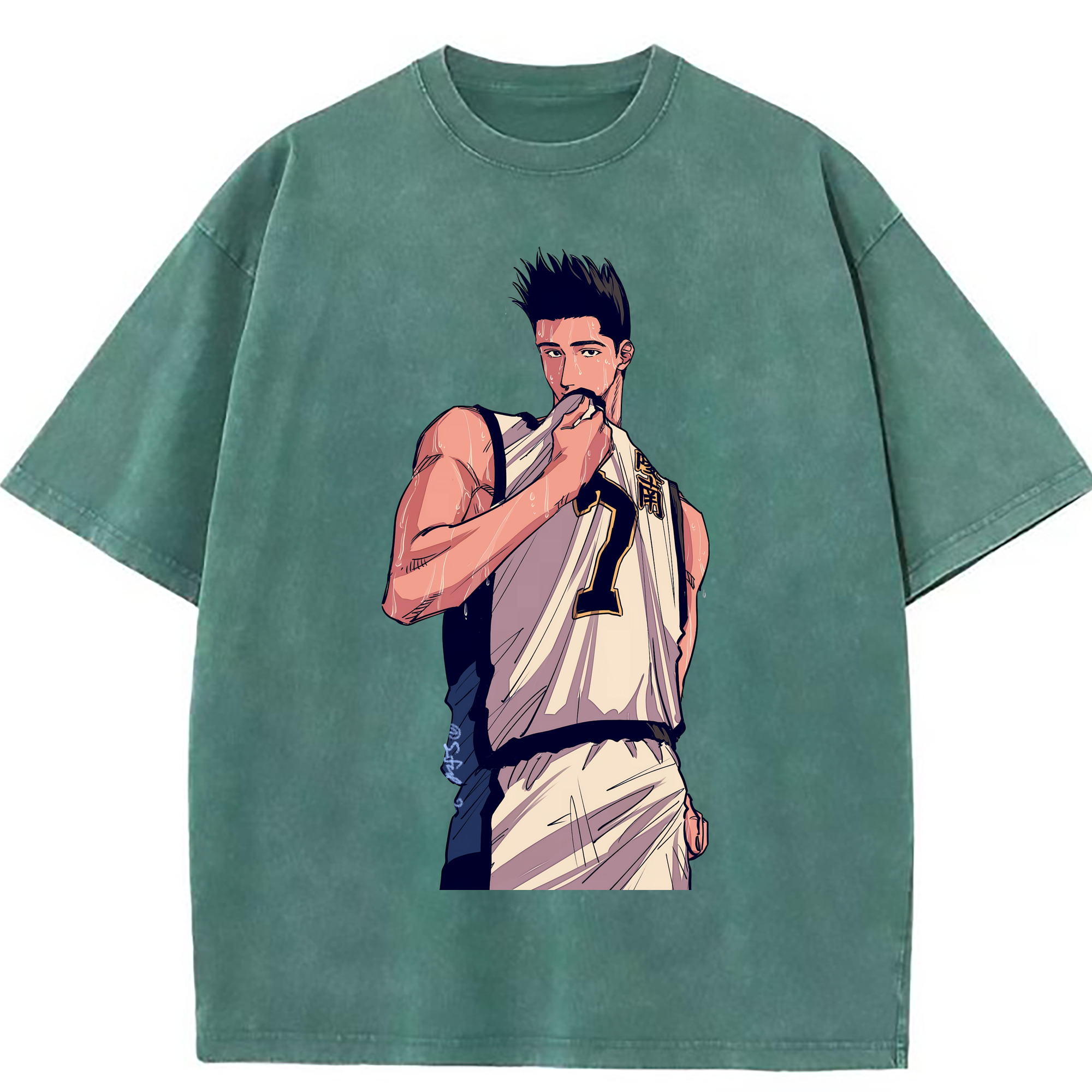 （画像用） SLAM DUNK／スラムダンク 綿100% ヴィンテージ風 半袖Tシャツ（フロントプリント）